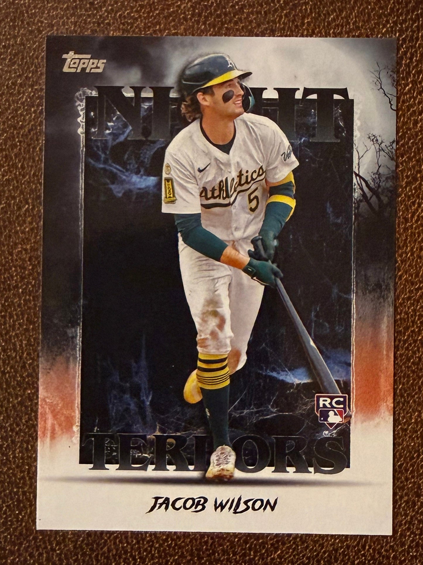 Jacob Wilson - 2025 Topps Update - Night Terrors Insert - Athletics