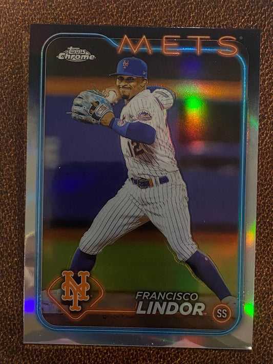 Francisco Lindor - 2024 Topps Chrome - Refractor - Mets
