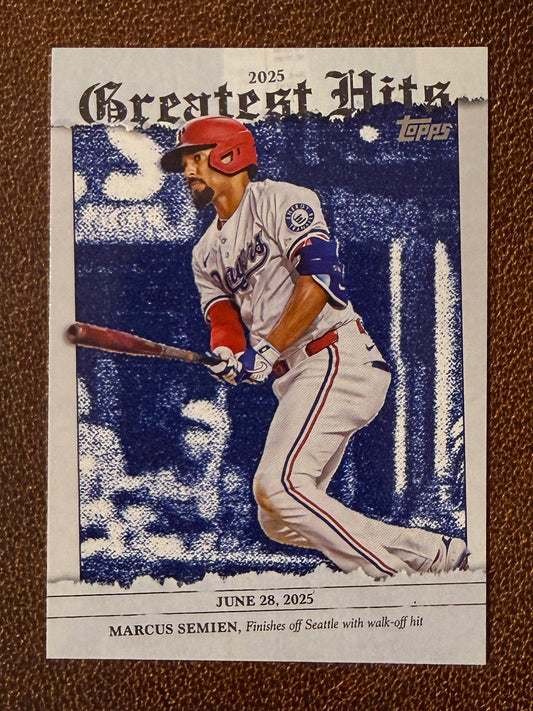Marcus Semien - 2026 Topps Series 1 - Greatest Hits Insert - Rangers