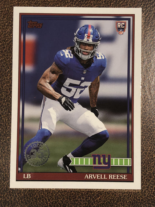 Arvell Reese - 2026 Topps Flagship - 1991 Insert - Giants