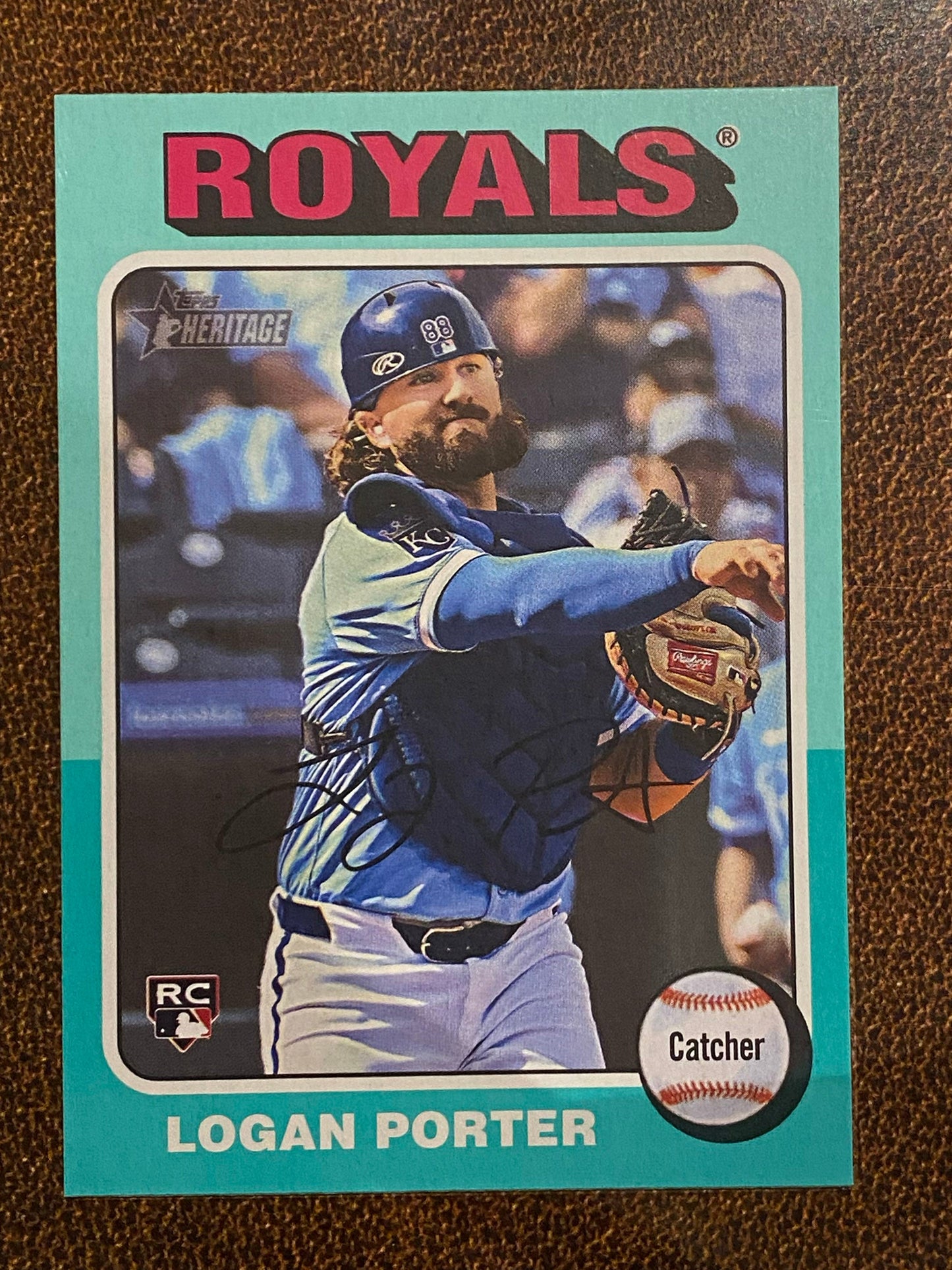 Logan Porter - 2024 Topps Heritage High Number - Aqua Border - Royals