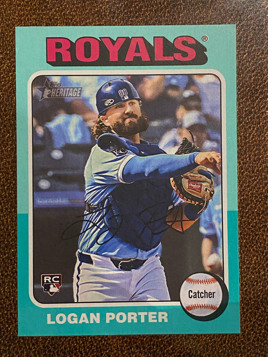 Logan Porter - 2024 Topps Heritage High Number - Aqua Border - Royals