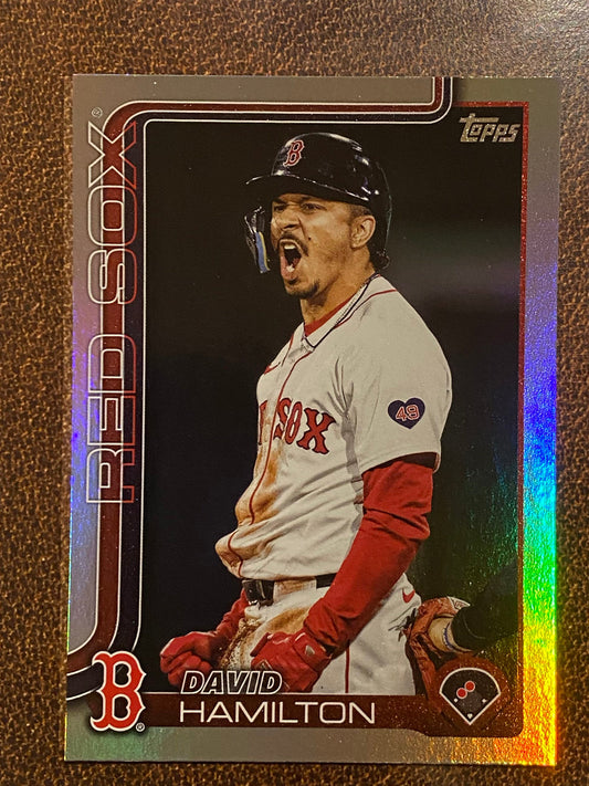 David Hamilton - 2025 Topps Series 1 - Rainbow Foil - Red Sox