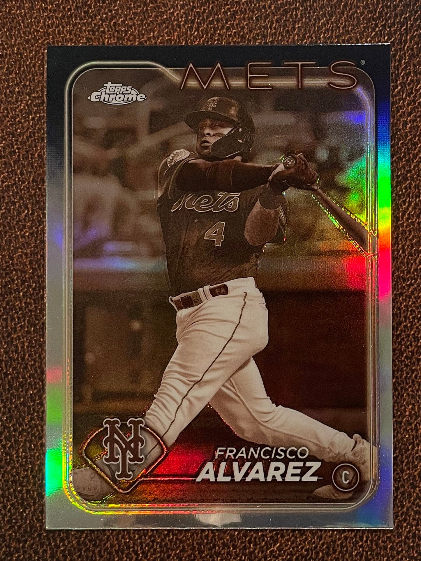 Francisco Alvarez - 2024 Topps Chrome - Sepia Refractor - Mets