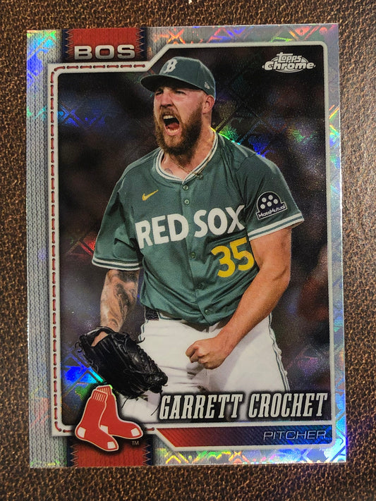 Garrett Crochet - 2026 Topps Chrome Logofractor - Base Logofractor - Red Sox