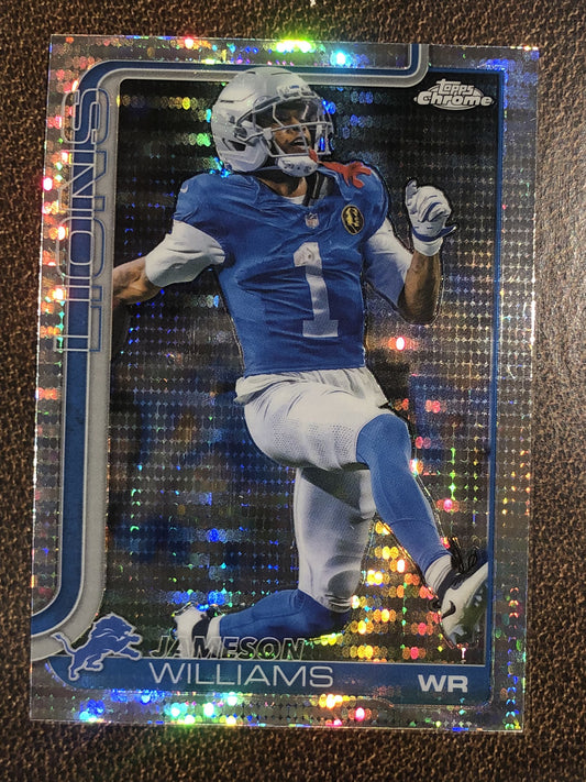 Jameson Williams - 2025 Topps Chrome - Prizm Refractor - Lions