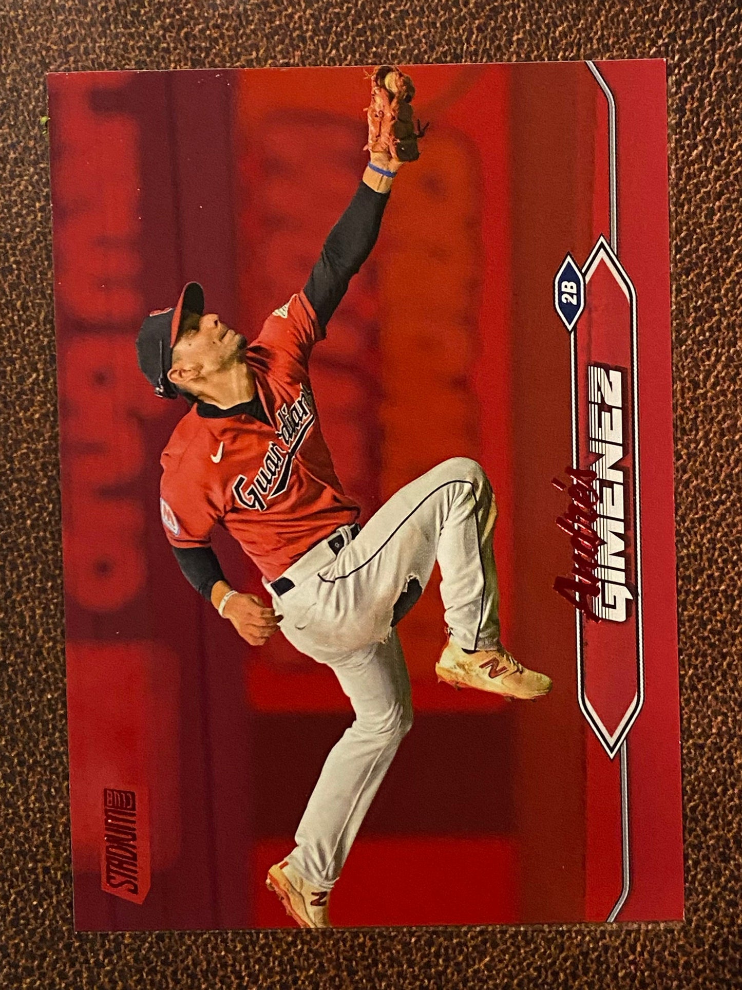 Andres Gimenez - 2024 Topps Stadium Club - Red Foil - Guardians