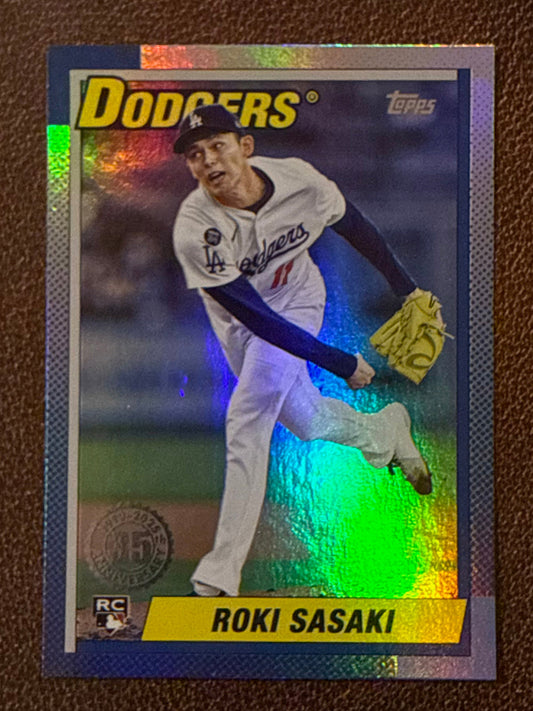Roki Sasaki - 2025 Topps Update - 1990 Foil Insert - Dodgers