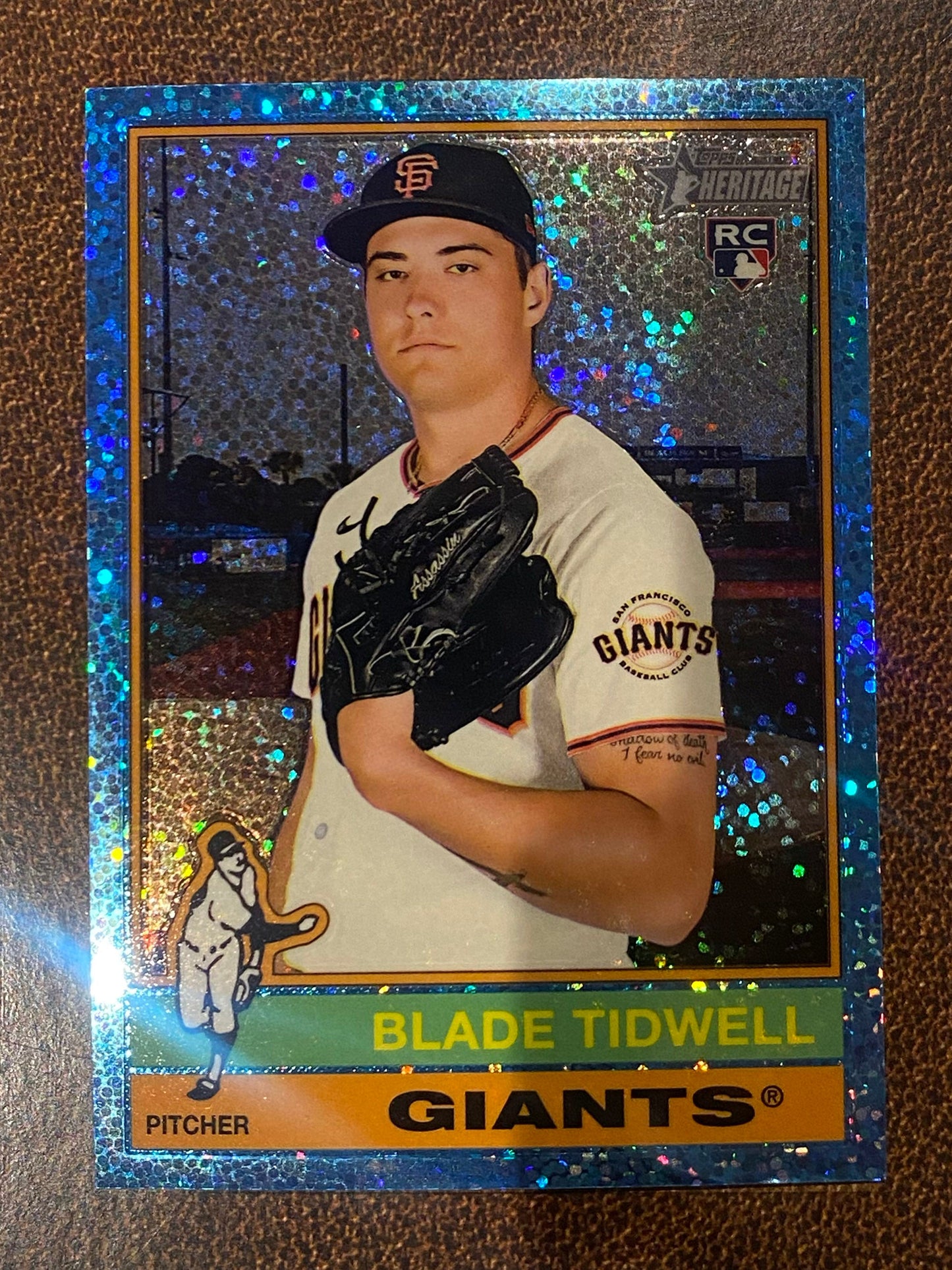 Blade Tidwell - 2025 Topps Heritage High Number - Blue Sparkle - Giants