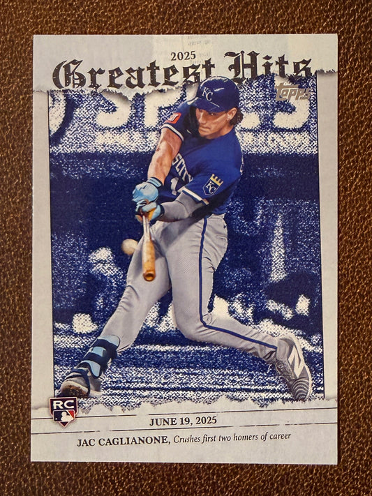 Jac Caglianone - 2026 Topps Series 1 - Greatest Hits Insert - Royals
