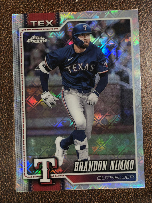Brandon Nimmo - 2026 Topps Chrome Logofractor - Base Logofractor - Rangers
