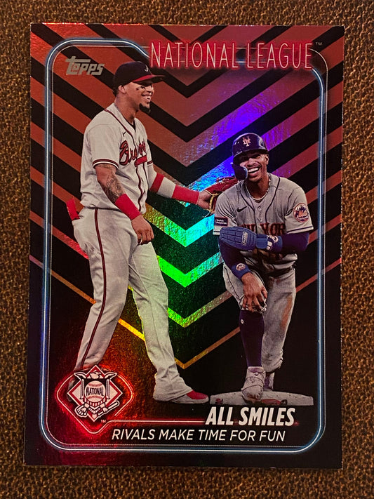 Orlando Arcia / Francisco Lindor - 2024 Topps Update - Holiday Parallel - Mets