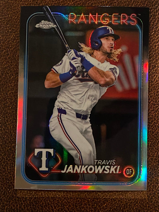 Travis Jankowski - 2024 Topps Chrome Update - Refractor - Rangers