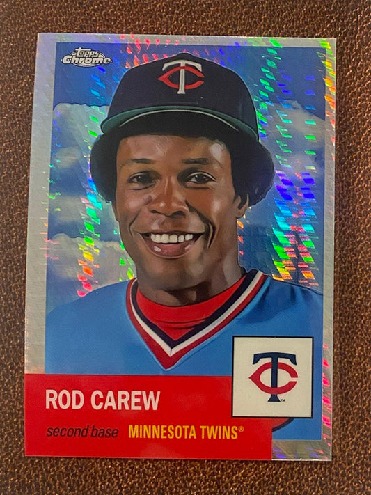 Rod Carew - 2022 Topps Chrome Platinum Anniversary - Prism Refractor - Twins