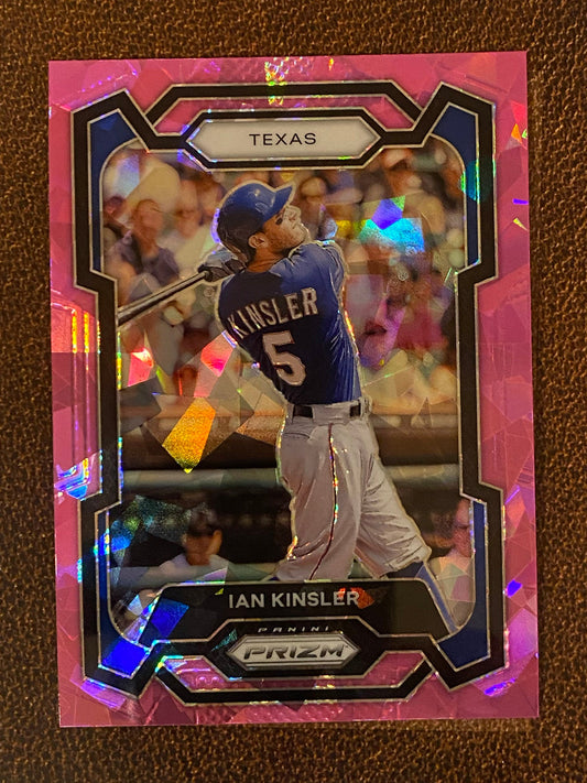 Ian Kinsler - 2024 Panini Prizm - Pink Ice Mega - Rangers