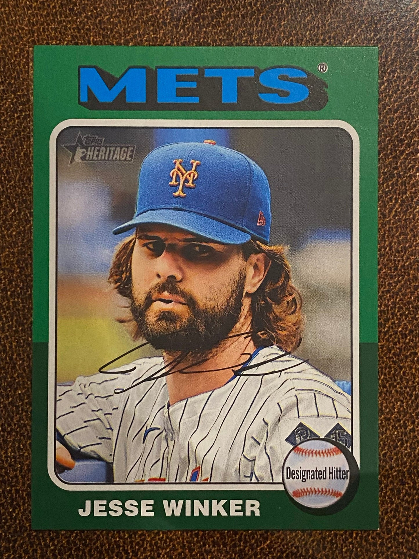 Jesse Winker - 2024 Topps Heritage High Number - Green Border - Mets