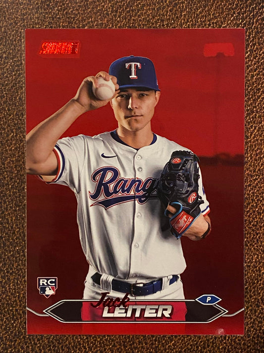 Jack Leiter - 2024 Topps Stadium Club - Red Foil - Rangers