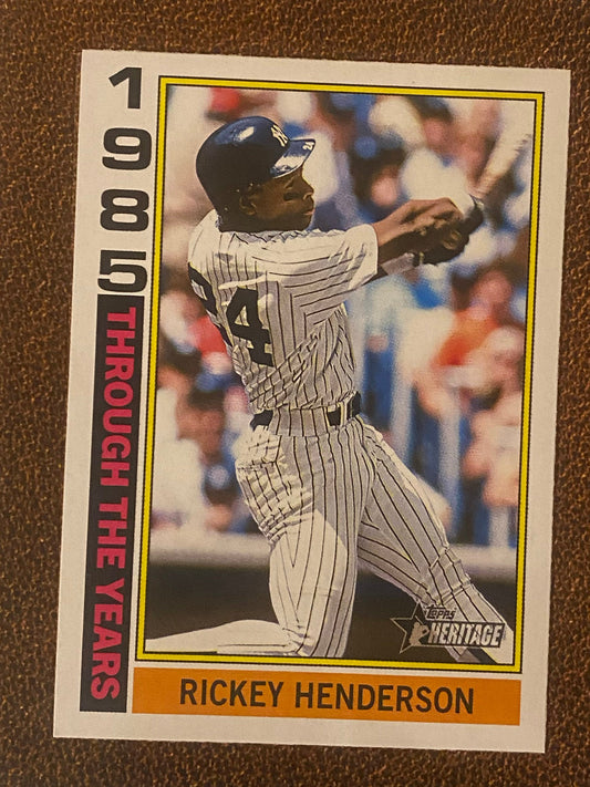 Rickey Henderson - 2025 Topps Heritage - Through the Years Insert - Yankees