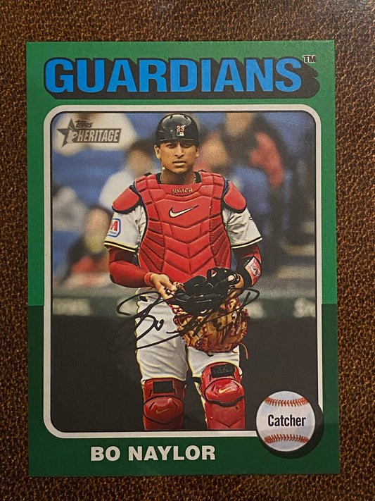 Bo Naylor - 2024 Topps Heritage High Number - Green Border - Guardians
