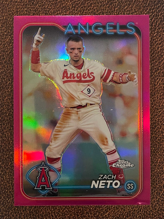 Zach Neto - 2024 Topps Chrome - Pink Refractor - Angels
