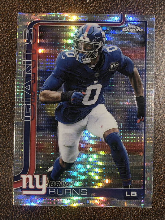 Brian Burns - 2025 Topps Chrome - Prizm Refractor - Giants