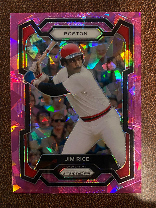 Jim Rice - 2024 Panini Prizm - Pink Ice - Red Sox
