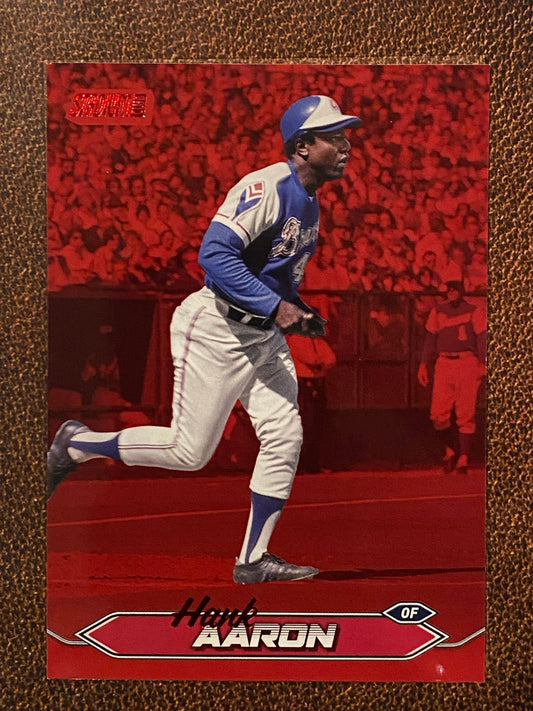 Hank Aaron - 2024 Topps Stadium Club - Red Foil - Braves