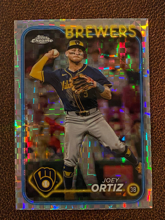 Joey Ortiz - 2024 Topps Chrome Update - XFractor - Brewers