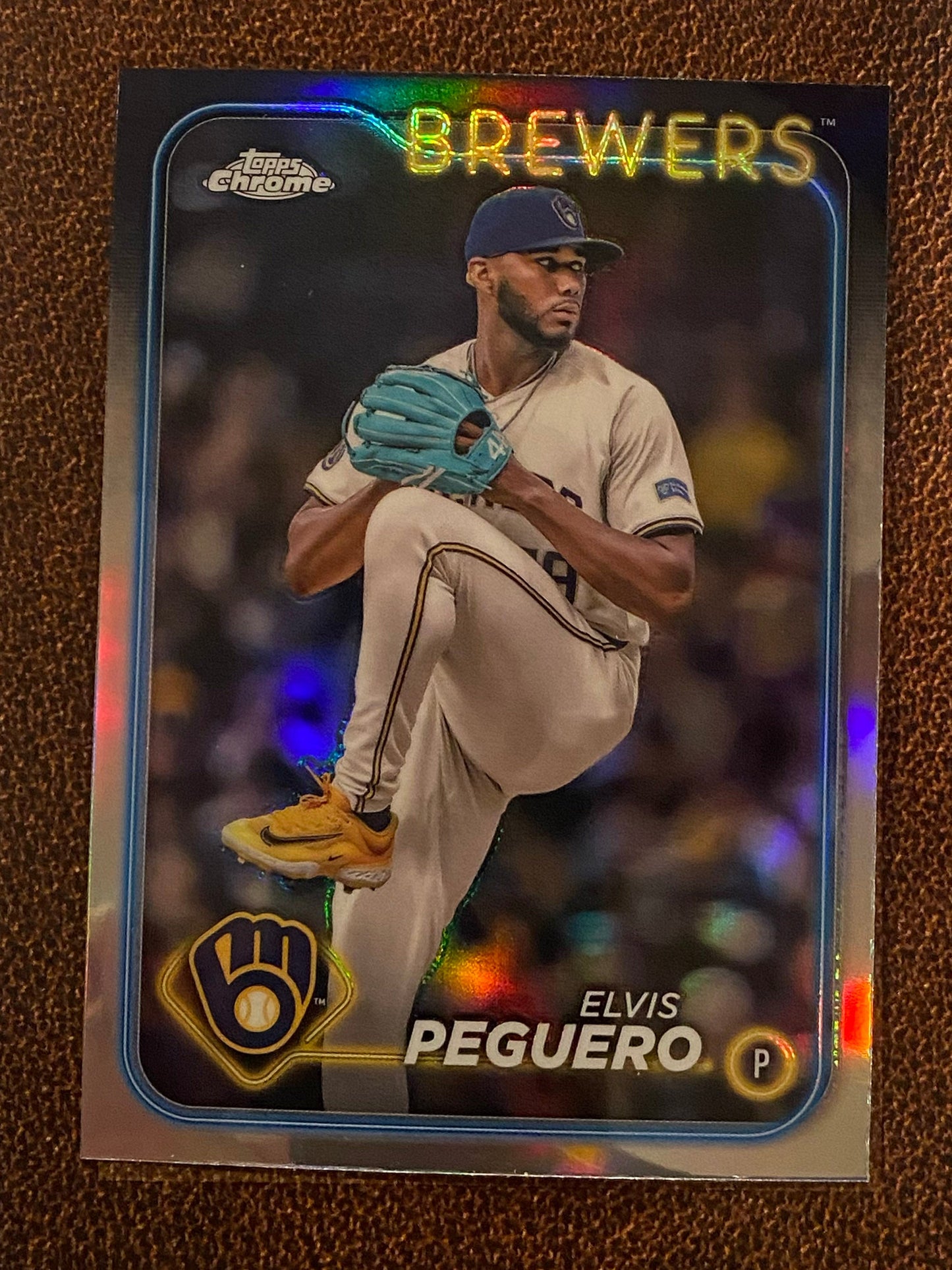 Elvis Peguero - 2024 Topps Chrome Update - Refractor - Brewers