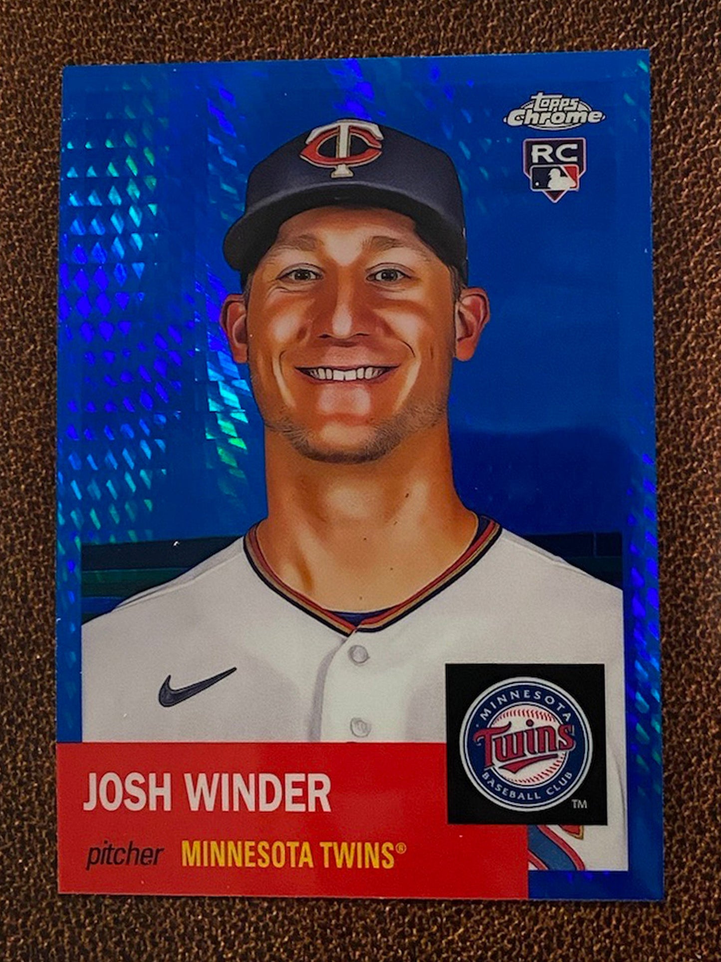 Josh Winder - 2022 Topps Chrome Platinum Anniversary - Blue Prism - Twins