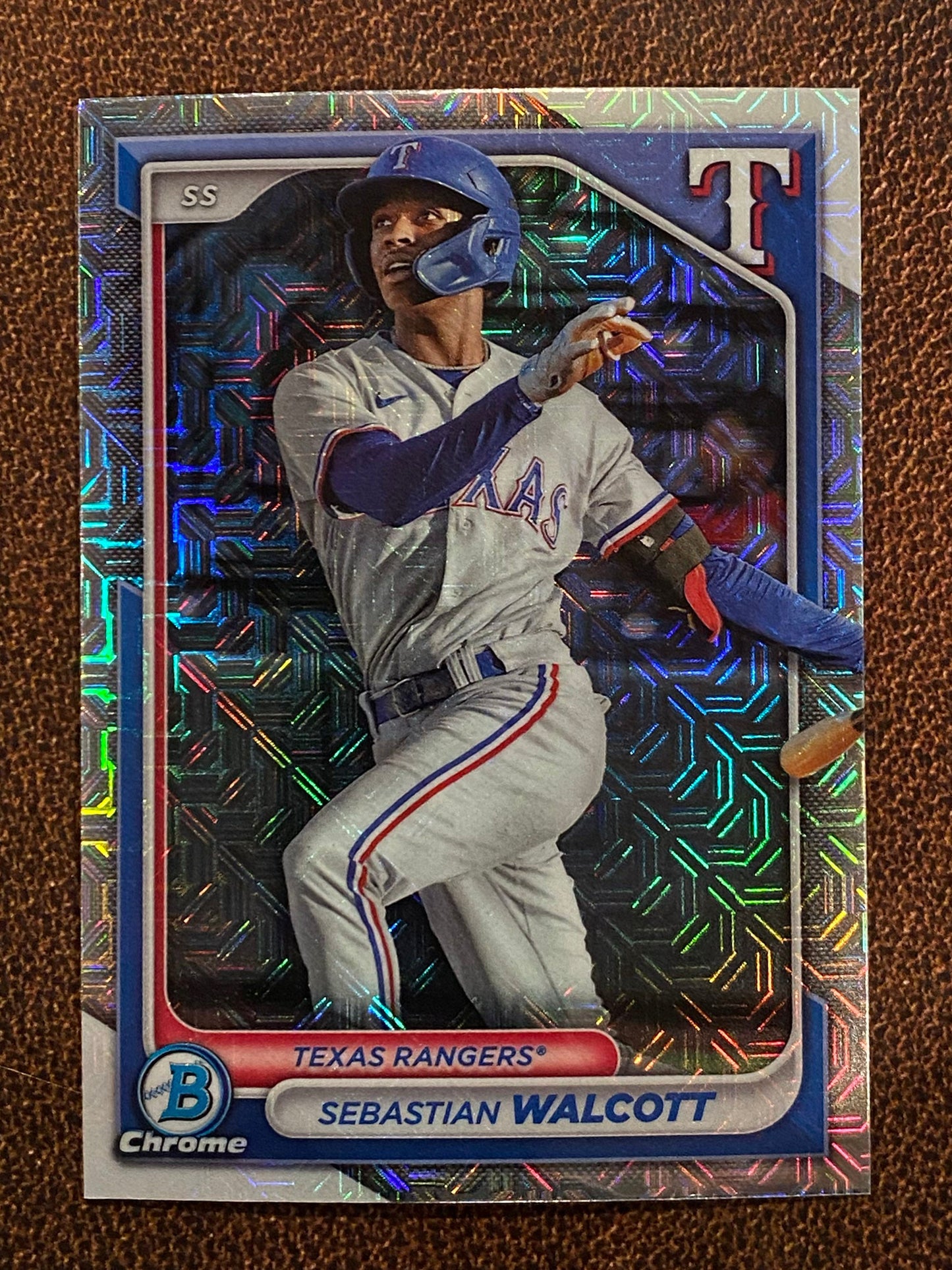 Sebastian Walcott - 2024 Bowman - Mojo Refractor - Rangers