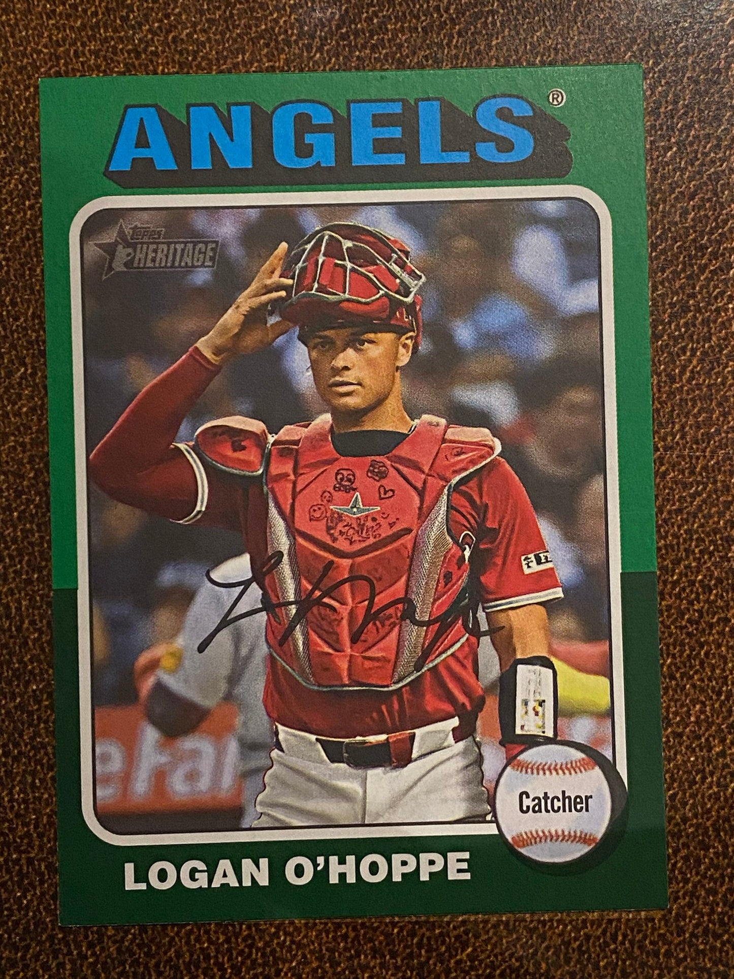 Logan O’Hoppe - 2024 Topps Heritage High Number - Green Border - Angels