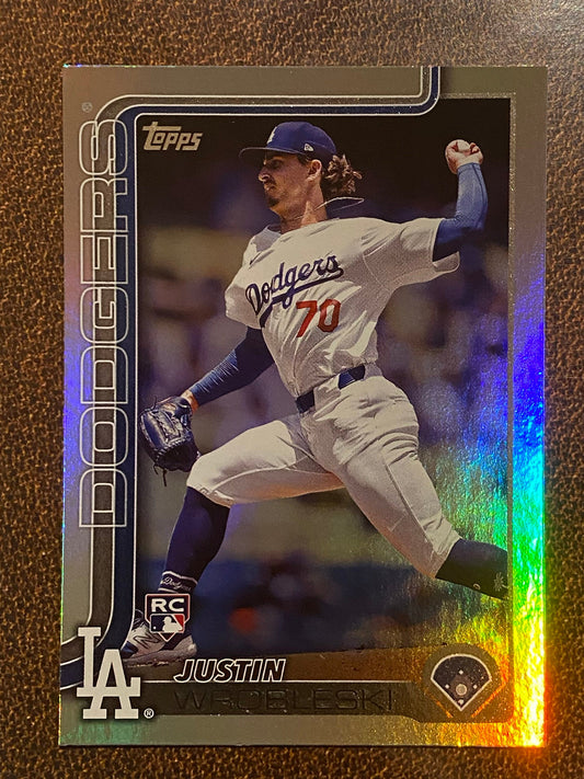 Justin Wrobleski - 2025 Topps Series 1 - Rainbow Foil - Dodgers