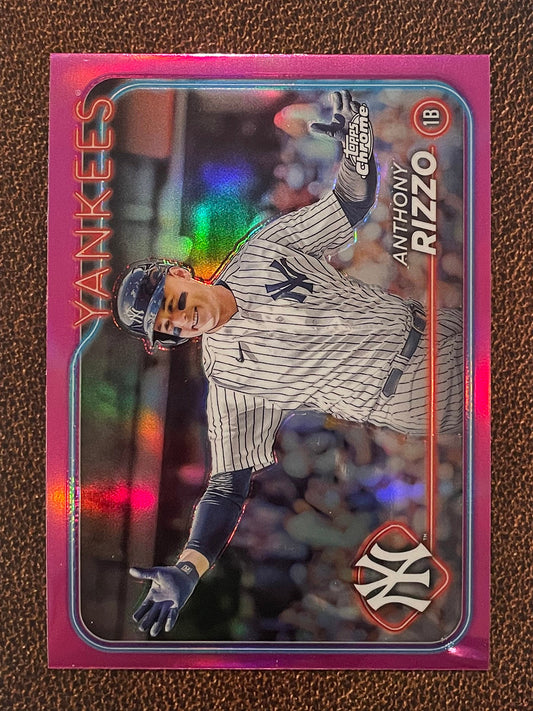 Anthony Rizzo - 2024 Topps Chrome - Pink Refractor - Yankees
