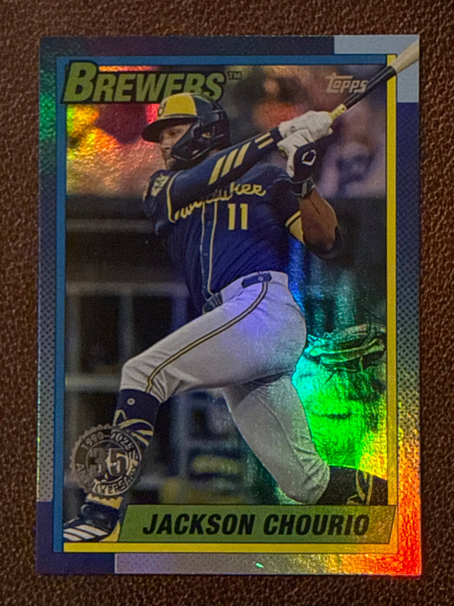 Jackson Chourio - 2025 Topps Update - 1990 Foil Insert - Brewers