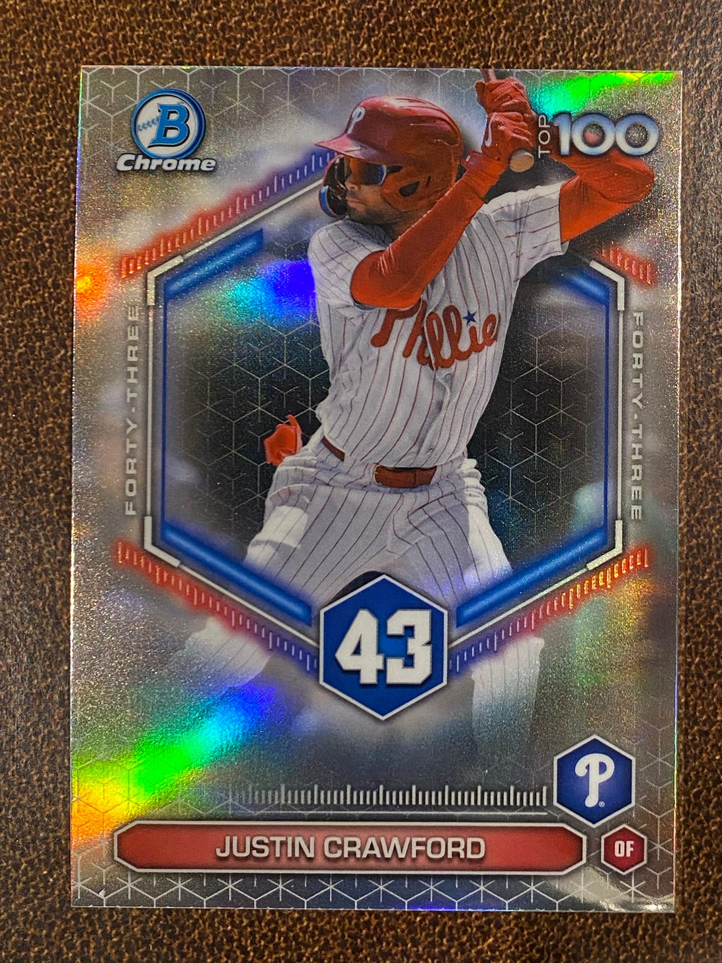 Justin Crawford - 2026 Bowman - Scouts Top 100 Insert - Phillies