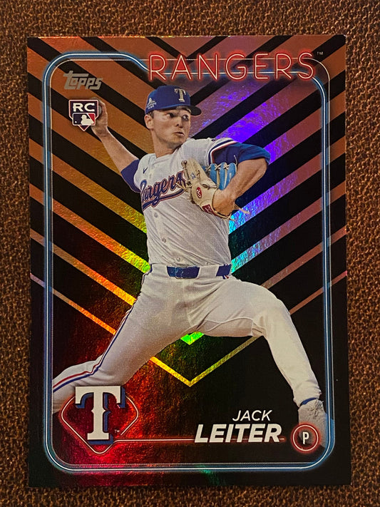Jack Leiter - 2024 Topps Update - Holiday Parallel - Rangers