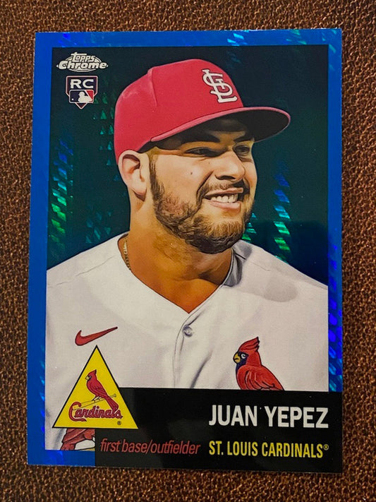 Juan Yepez - 2022 Topps Chrome Platinum Anniversary - Blue Prism - Cardinals