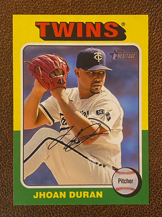 Jhoan Duran - 2024 Topps Heritage - Low Number Short Prints - Twins