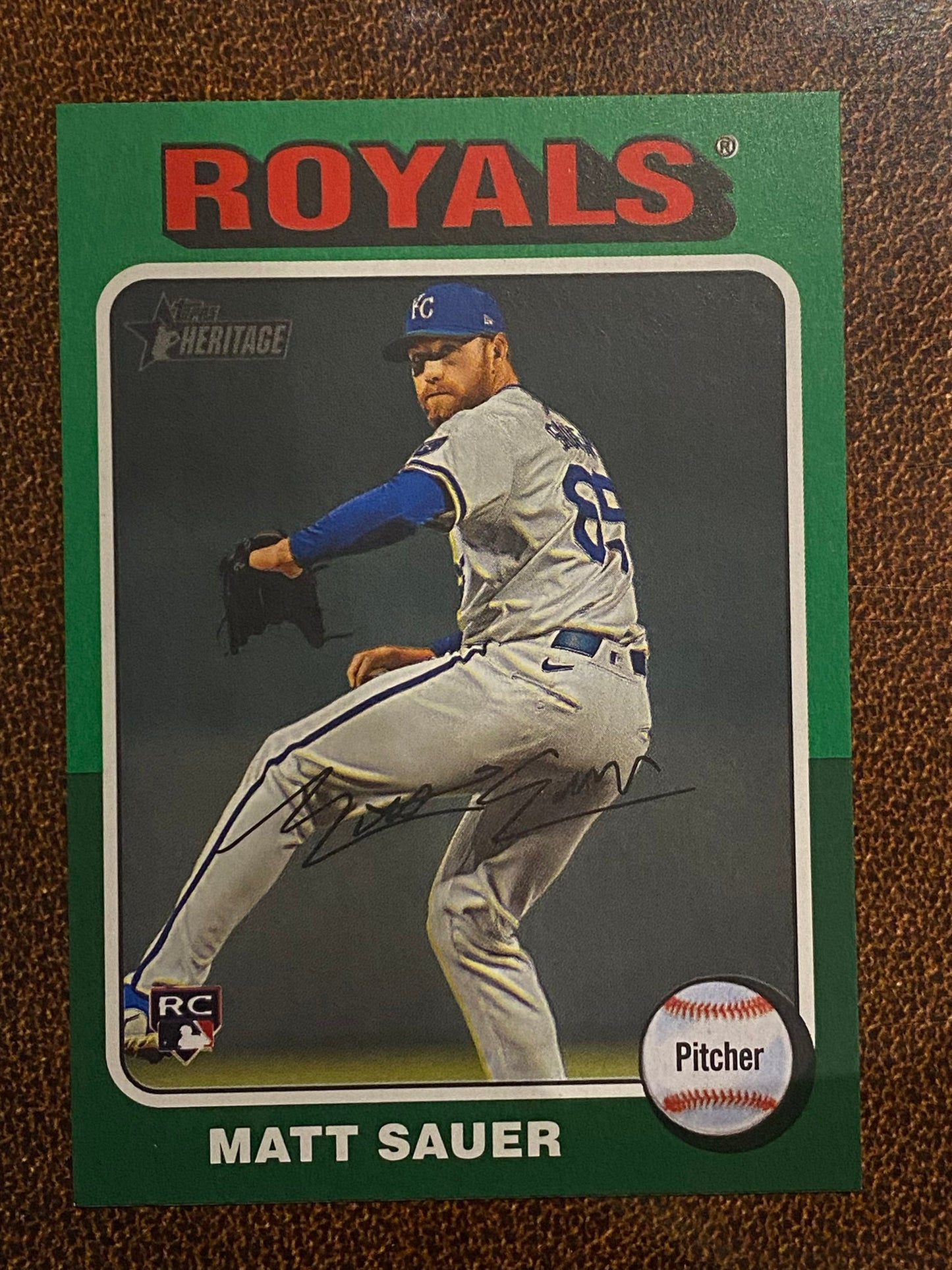 Matt Sauer - 2024 Topps Heritage High Number - Green Border - Royals