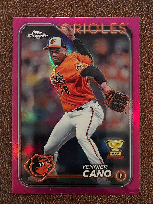 Yennier Cano - 2024 Topps Chrome - Pink Refractor - Orioles