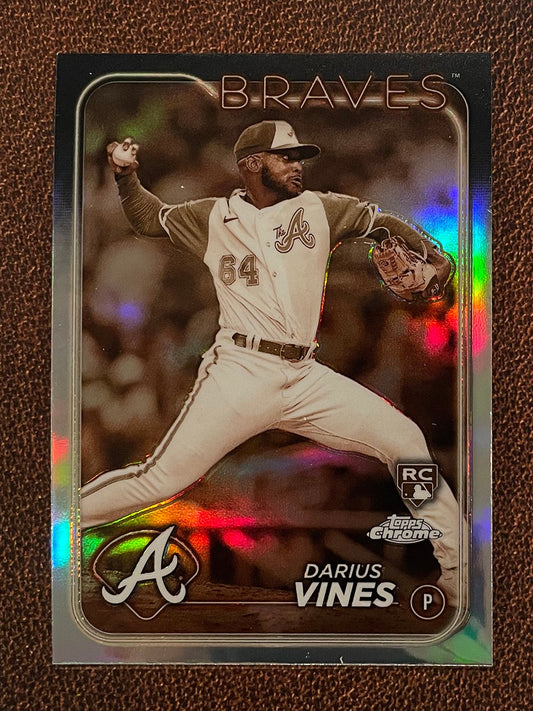 Darius Vines - 2024 Topps Chrome - Sepia Refractor - Braves