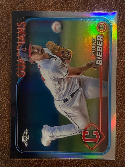 Shane Bieber - 2024 Topps Chrome - Refractor - Guardians