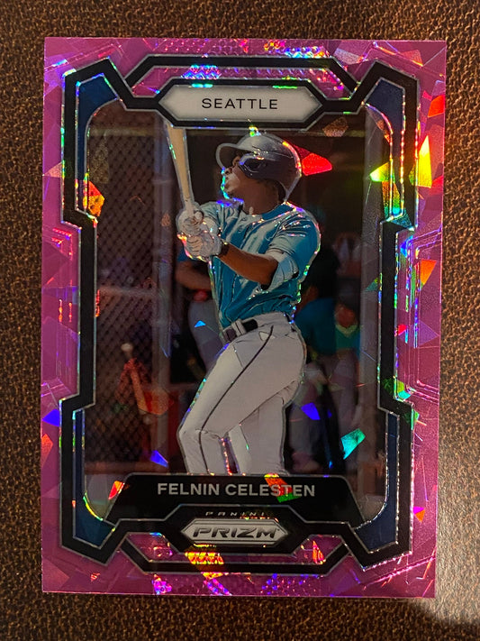 Felnin Celesten - 2024 Panini Prizm - Pink Ice - Mariners