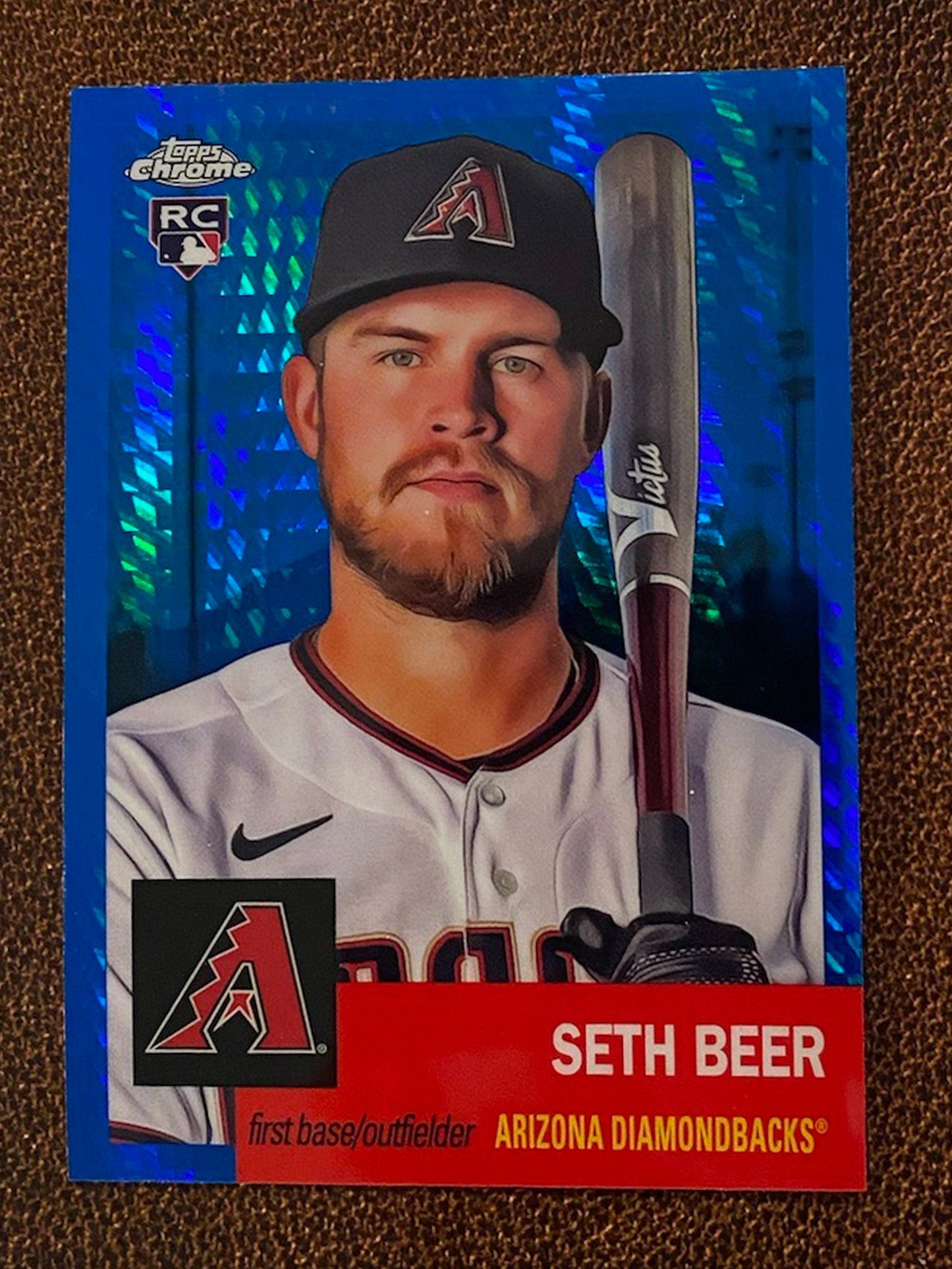 Seth Beer - 2022 Topps Chrome Platinum Anniversary - Blue Prism - Diamondbacks