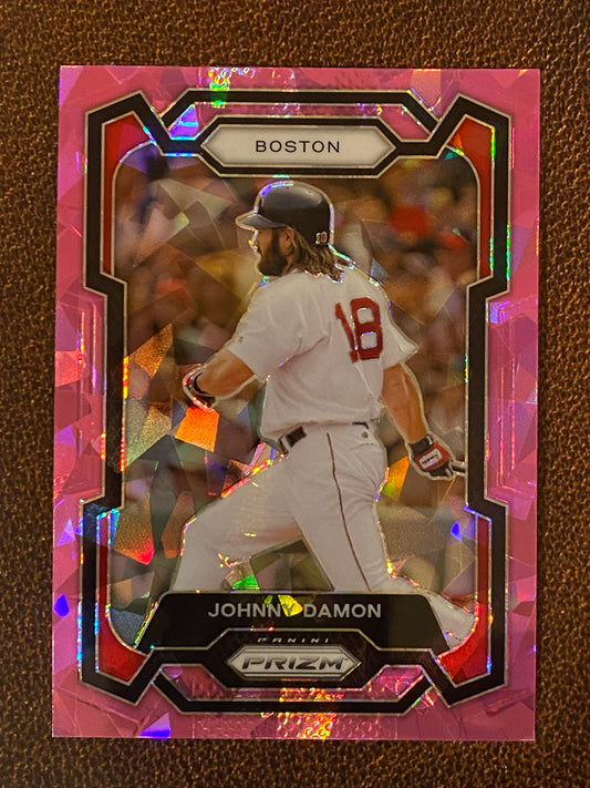 Johnny Damon - 2024 Panini Prizm - Pink Ice Mega - Red Sox
