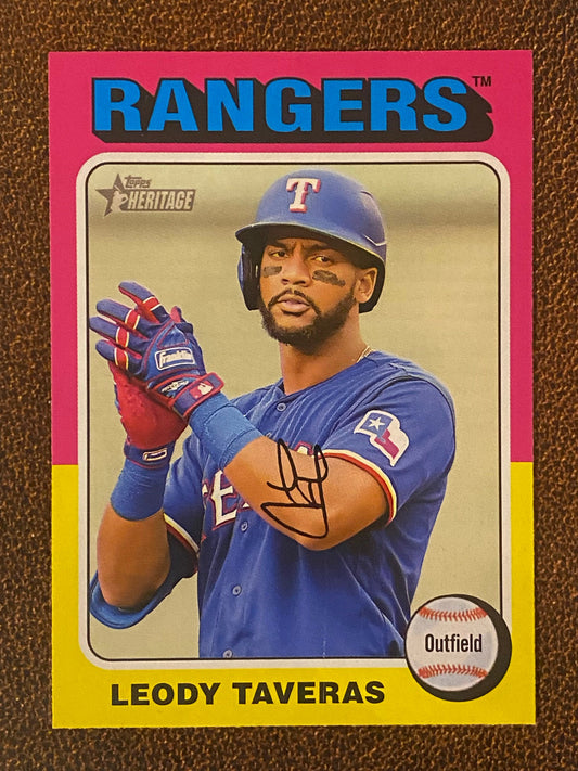 Leody Taveras - 2024 Topps Heritage - Low Number Short Prints - Rangers