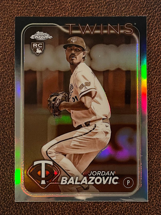 Jordan Balazovic - 2024 Topps Chrome - Sepia Refractor - Twins