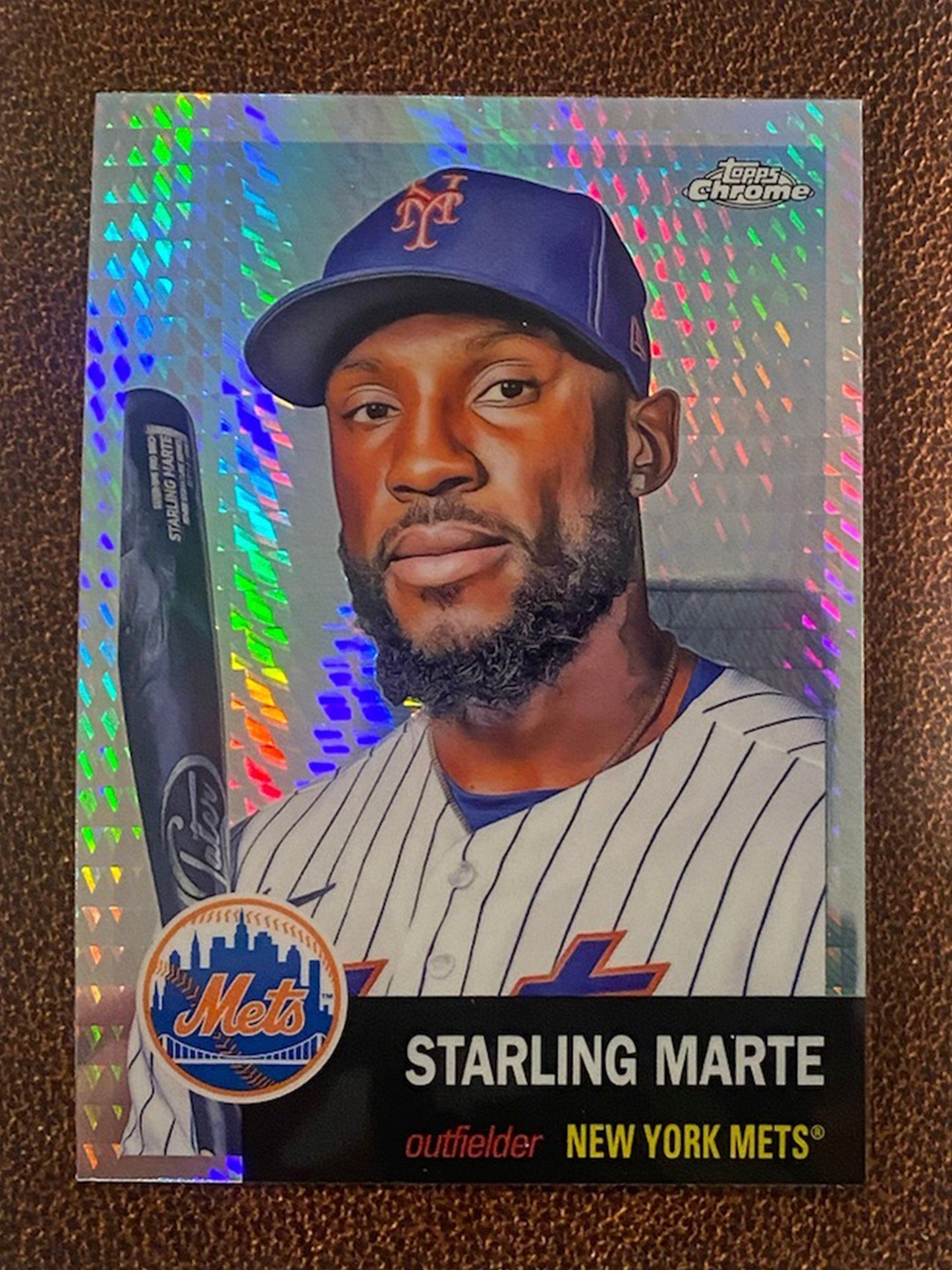 Starling Marte - 2022 Topps Chrome Platinum Anniversary - Prism Refractor - Mets