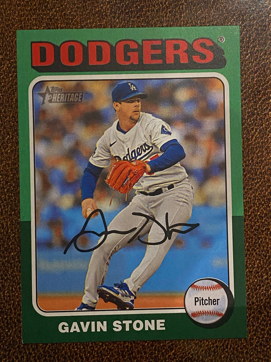 Gavin Stone - 2024 Topps Heritage High Number - Green Border - Dodgers
